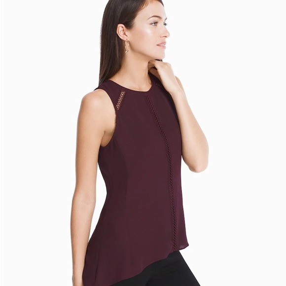 WHBM Ladder-Trim High-Low Shell Top - Picture 3 of 4